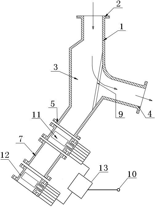 Y-shaped double valve sand discharger