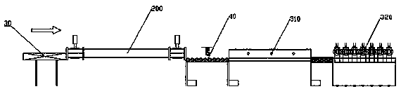 Continuous production system and production method for bamboo flattened plates