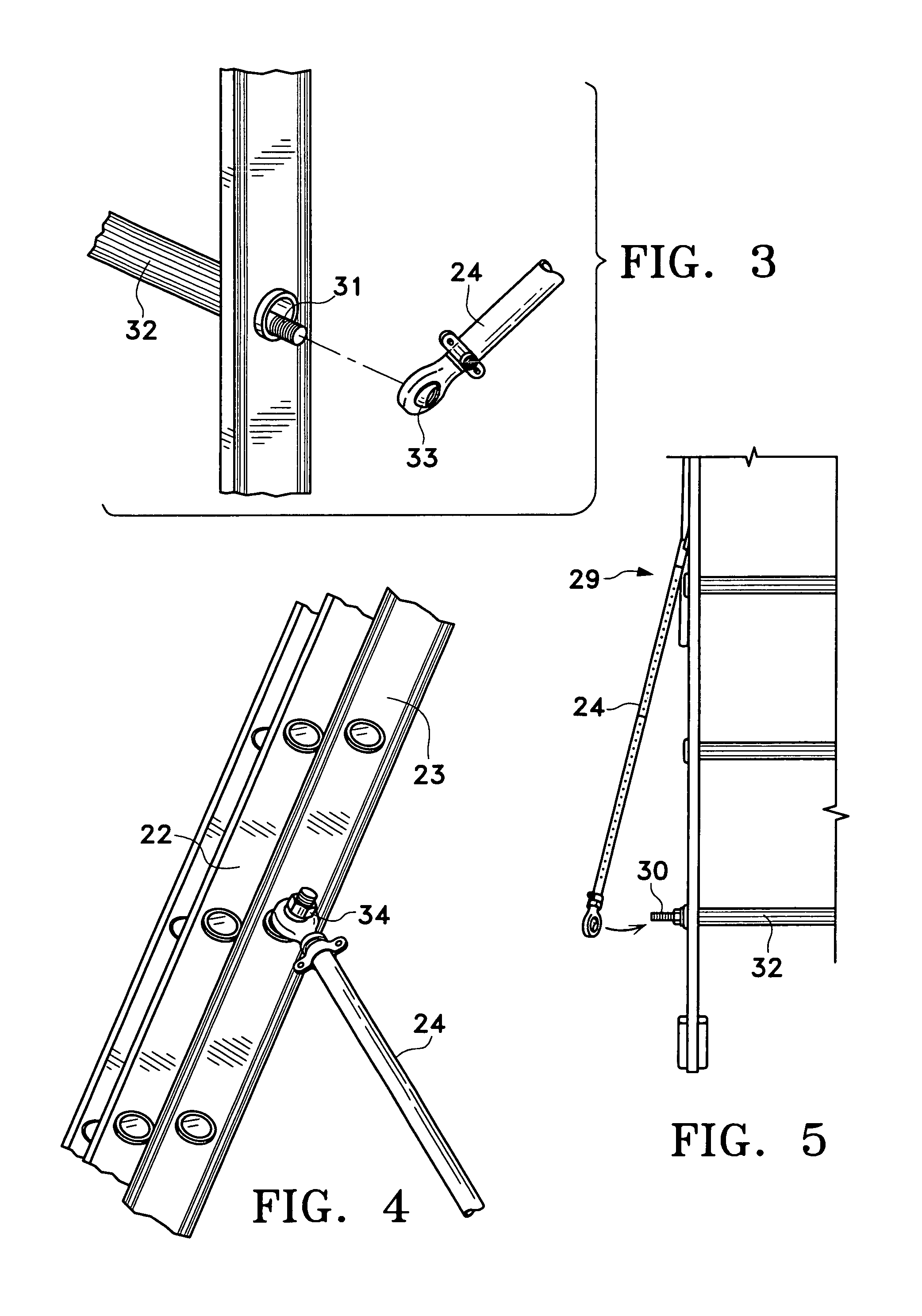 Angle configuring stabilizing assembly for extension ladders