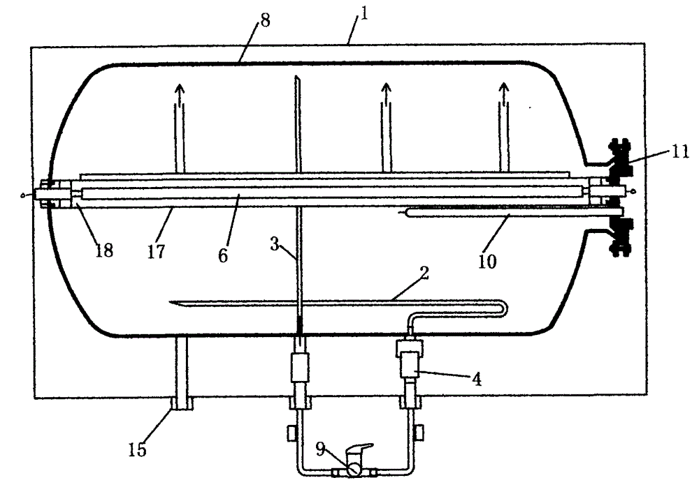 Light wave heating metallic water tank electric water heater provided with water flow switch with pressure reducing function