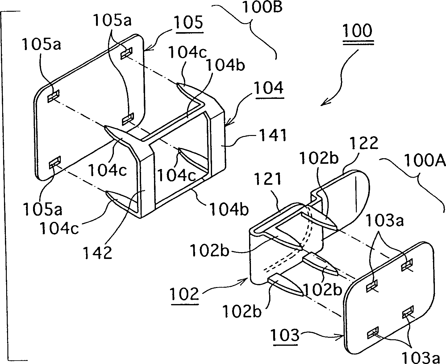 Connecting and positioning joint means for adjusting clothing waistline measurement, and clothings containing same