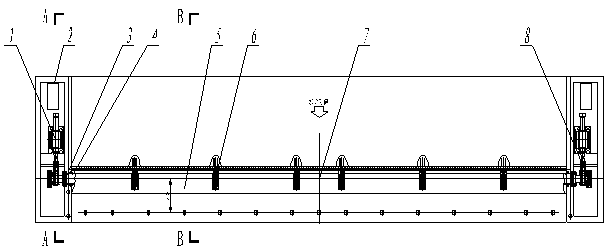 Bottom shaft driven flap gate