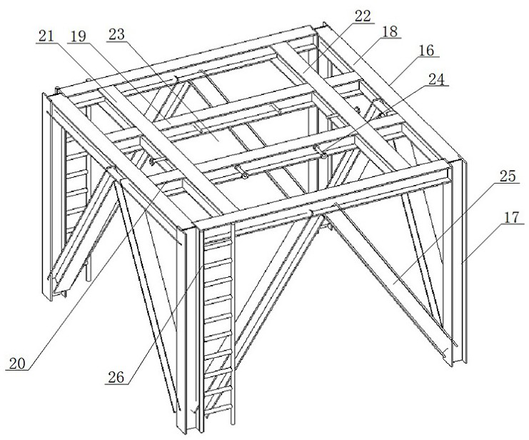 Perpendicularity adjusting device for one-pile two-column construction and using method