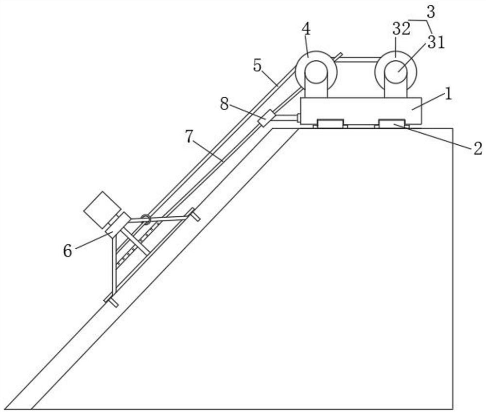 Trowelling device for slope concrete surface pouring