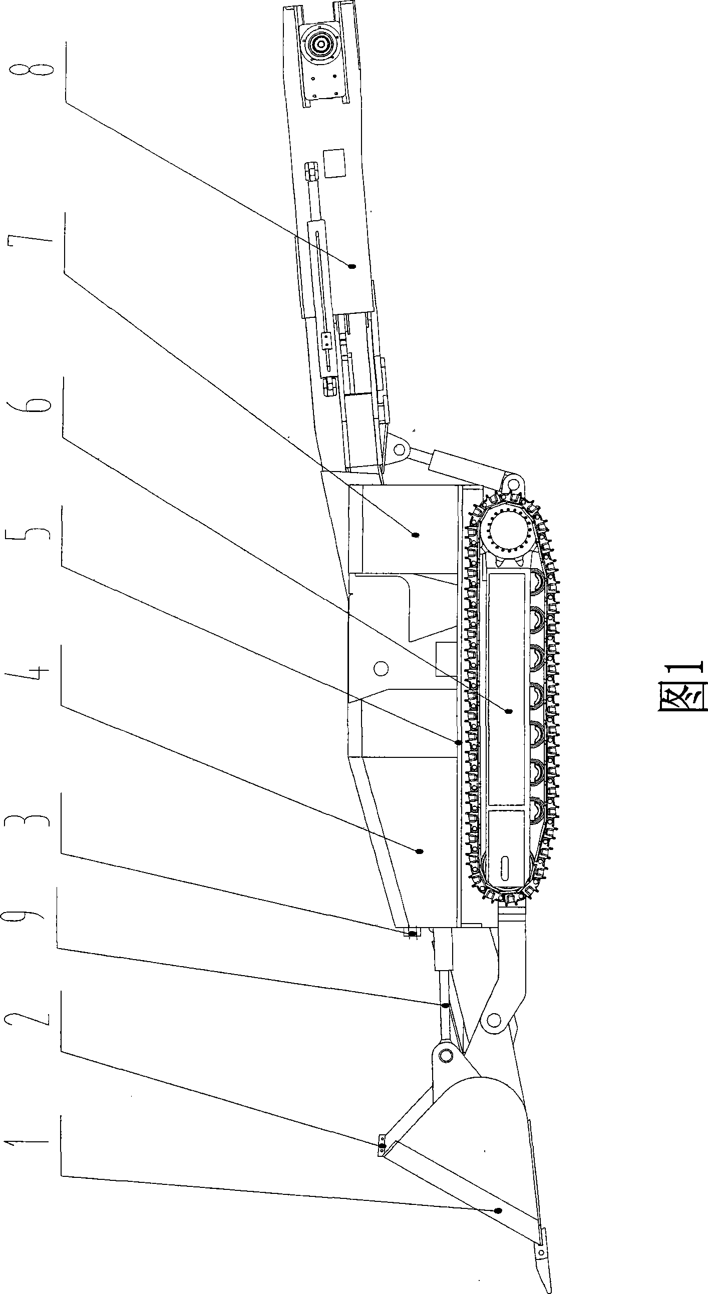 Scraper bucket type transloader