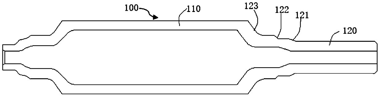 A coreless spinning processing method of a large-scale multiple-diameter variable hollow shaft