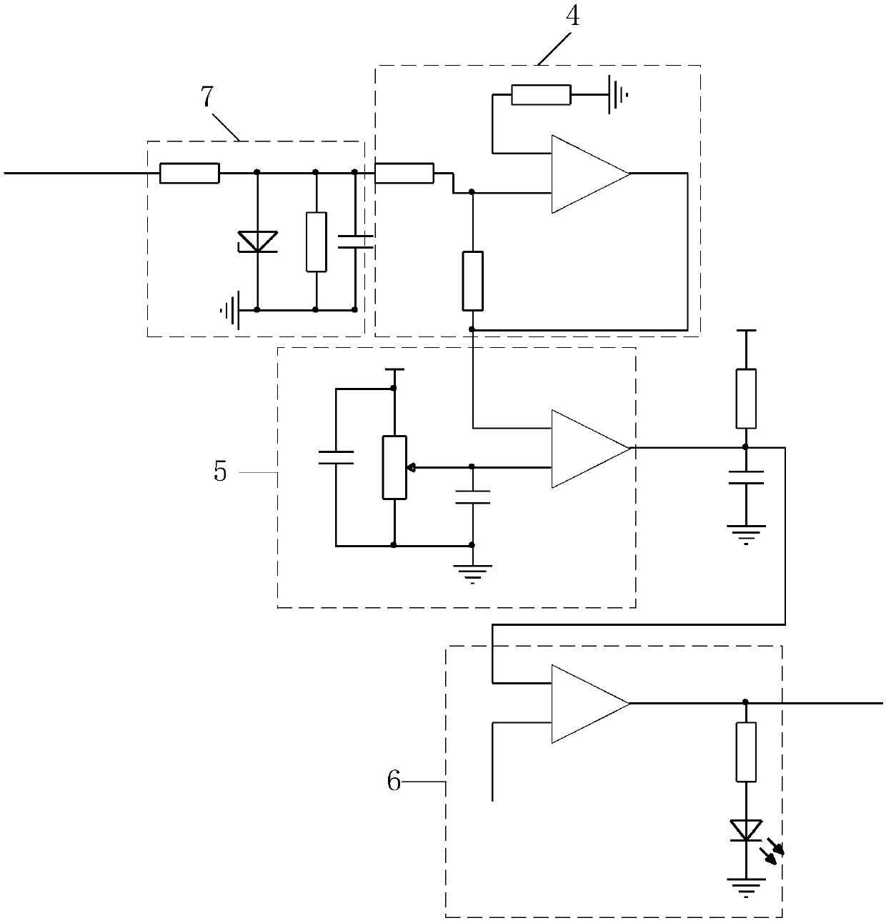 Millimeter wave fast pulse reflection over-large real-time protective circuit and protection method thereof