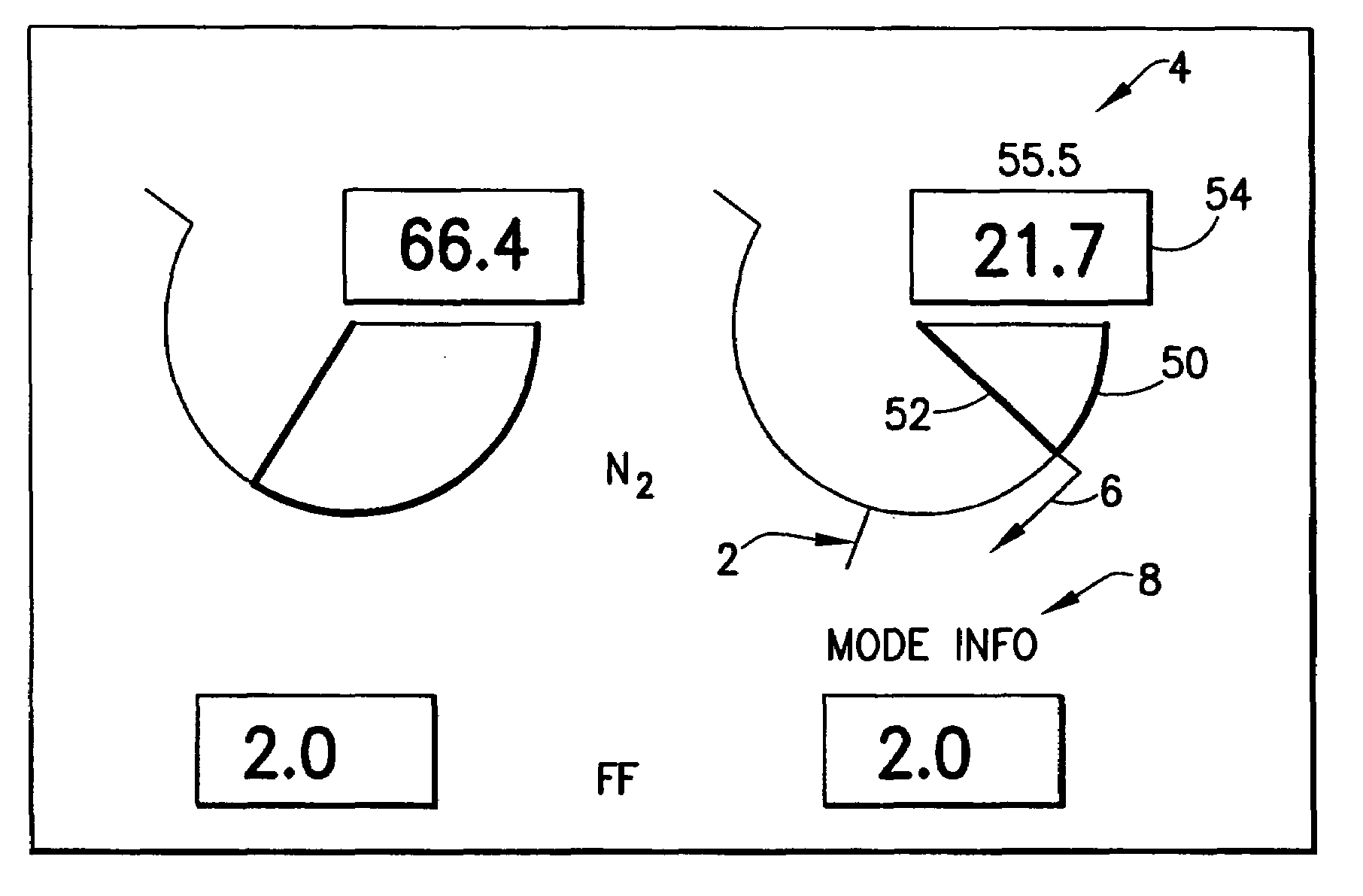 Method and apparatus for indicating operational state of aircraft engine