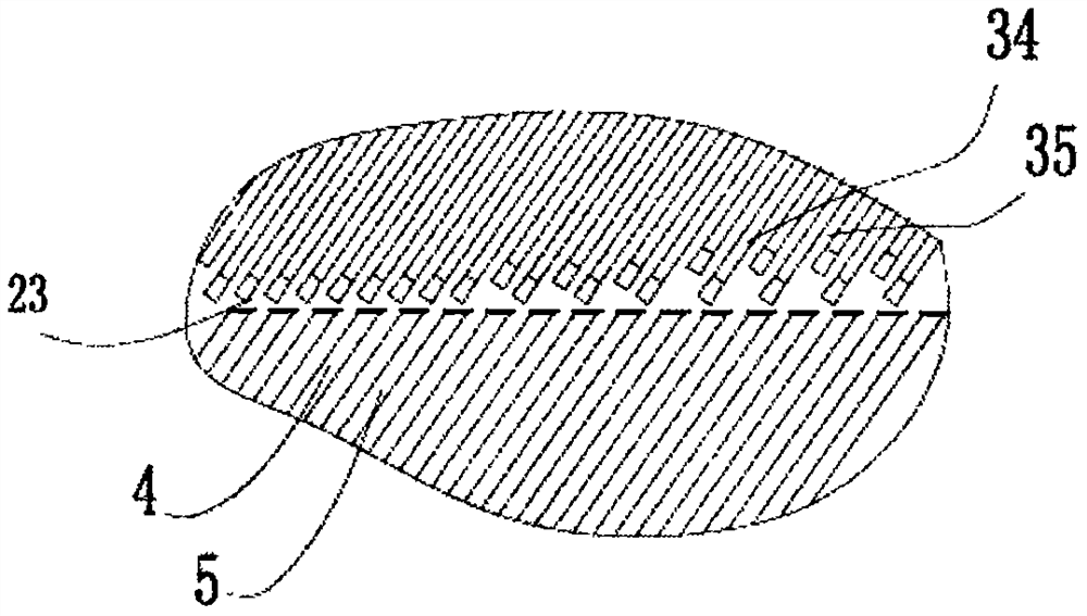 Tooth-profile-variable grinding disc for cylindrical pulping machine