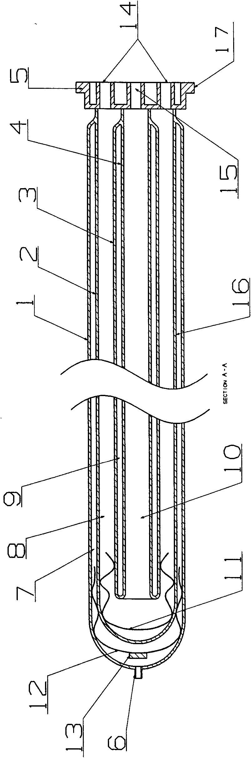 Full-glass dual-channel vacuum tube heat collector