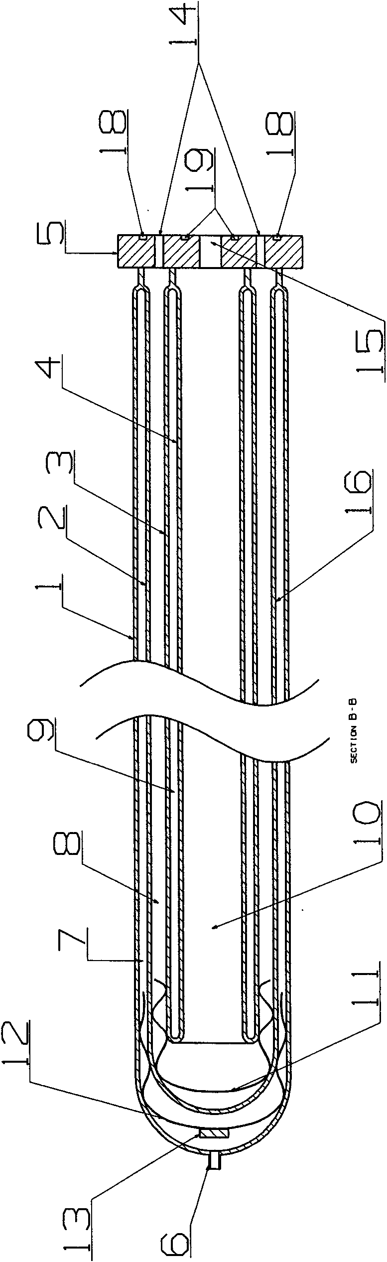 Full-glass dual-channel vacuum tube heat collector