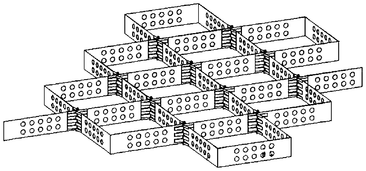 Rock cutting slope ecological protection structure and construction method thereof