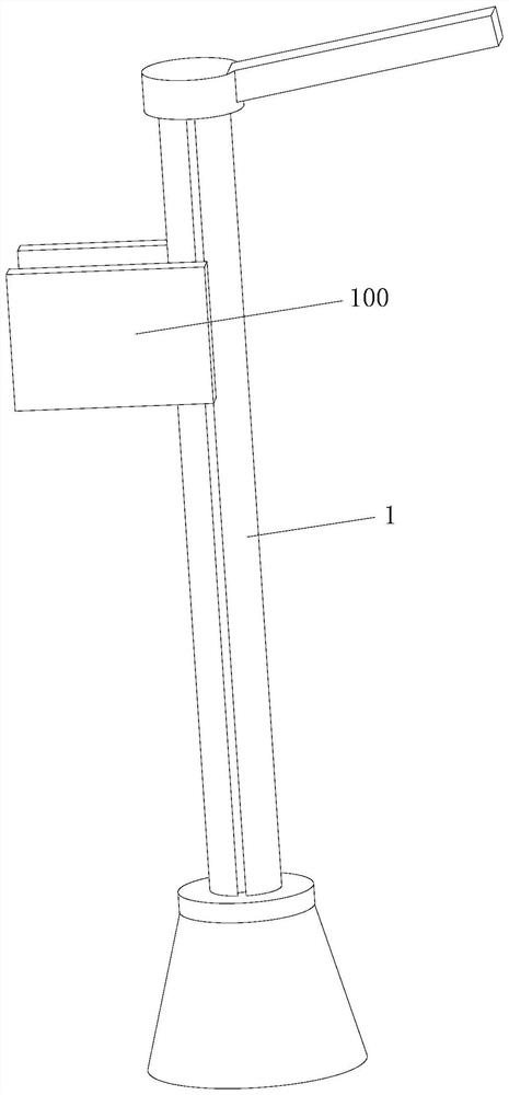 Lamp post system adopting groove mounting structure