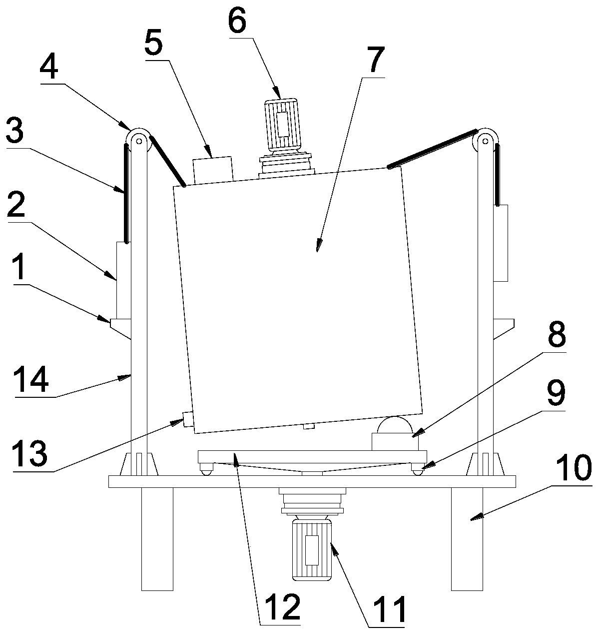 Cement blending device for hydraulic engineering construction