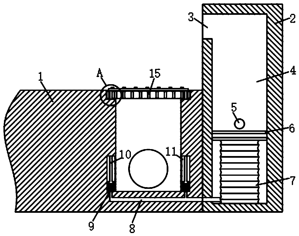 Device for clearing blocking of drainage well cover of sponge city pavement