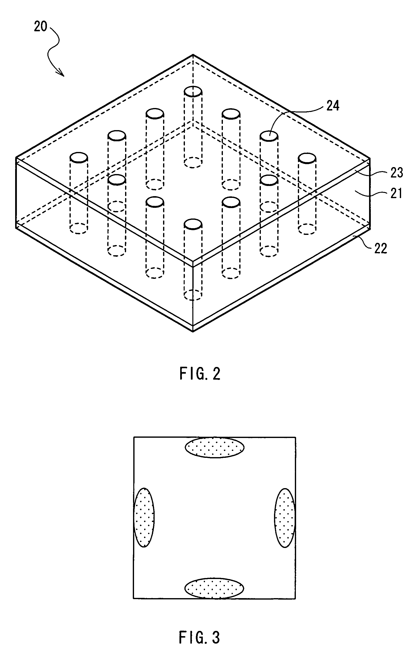 RF module and method for arranging through holes in RF module