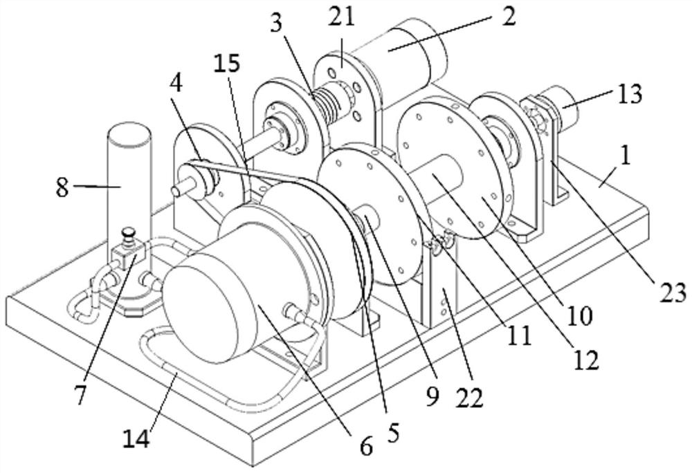 A rotating electromechanical experimental device with variable system parameters