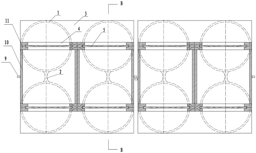 Box-type foundation sluice structure and construction method of enclosure opening