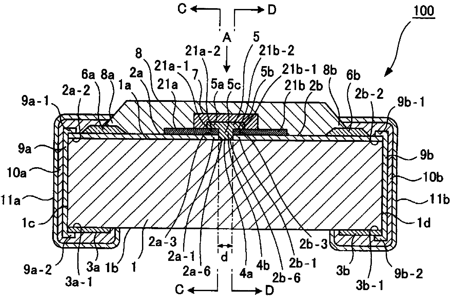 Electrostatic protection component and production method therefor