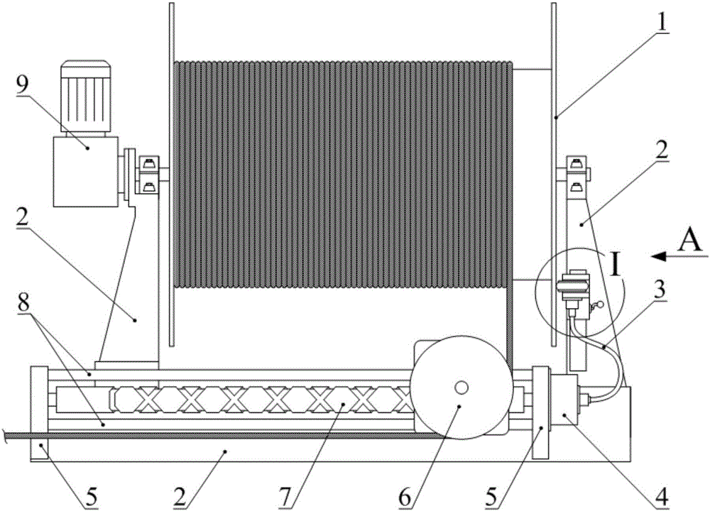 Cable arranging mechanism of storage winch