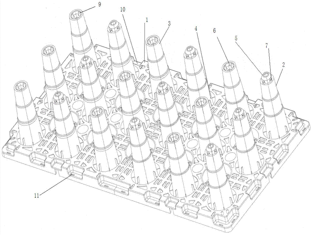 Plastic assembling module for rainwater collection and storage