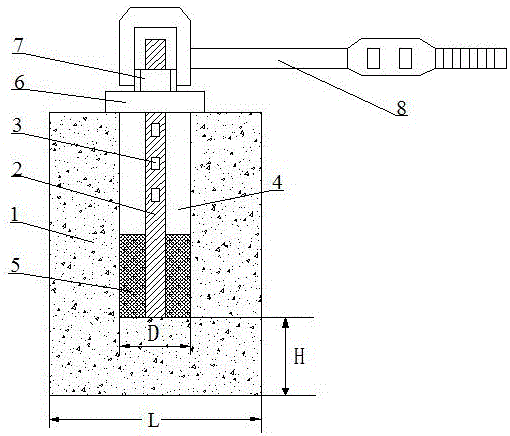 Experimental method for testing transformation relationship between pretightening torque and pretightening force of anchor bolt