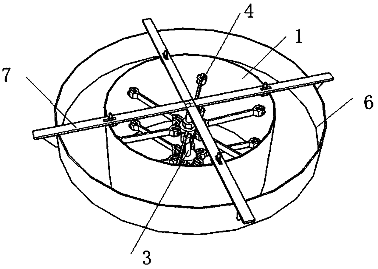 Inspection well reinforcing concrete casting combined steel die