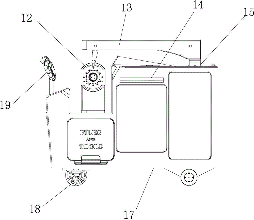 Non-contact type ultrasonic flaw-detecting machine for hollow car axle