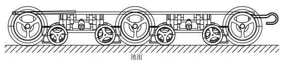 Train mounted lifting forklift device