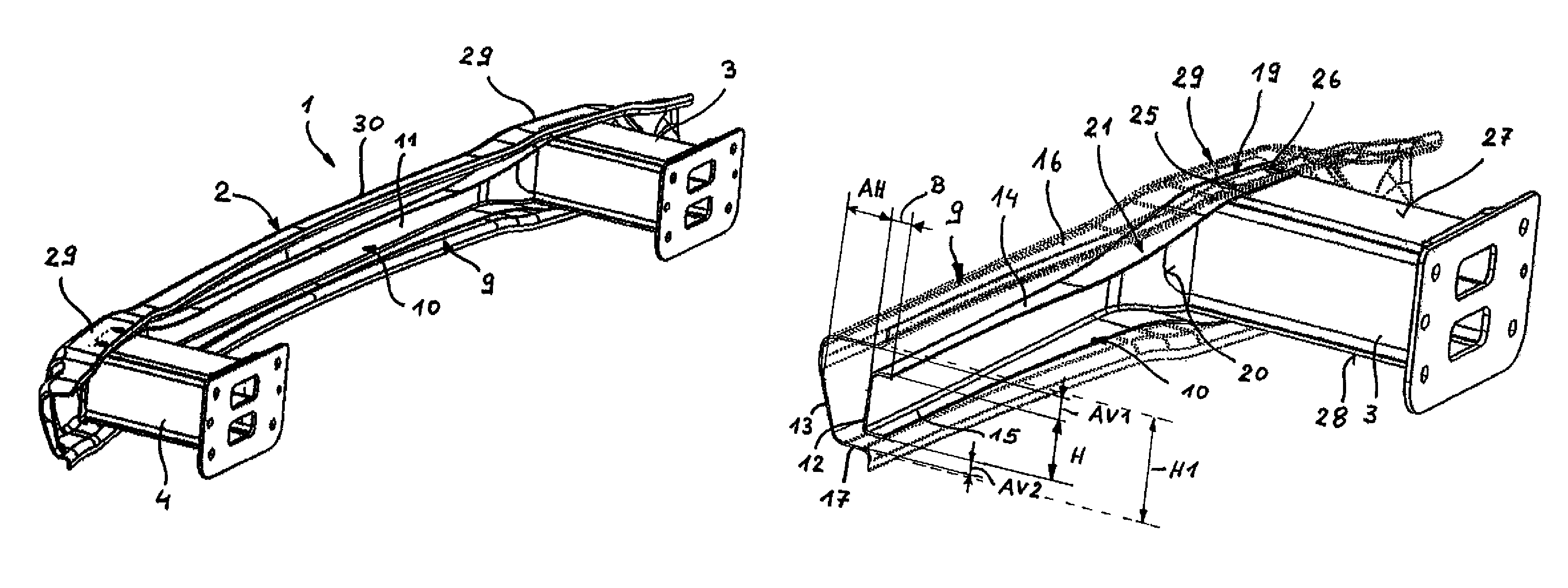 Bumper for a motor vehicle