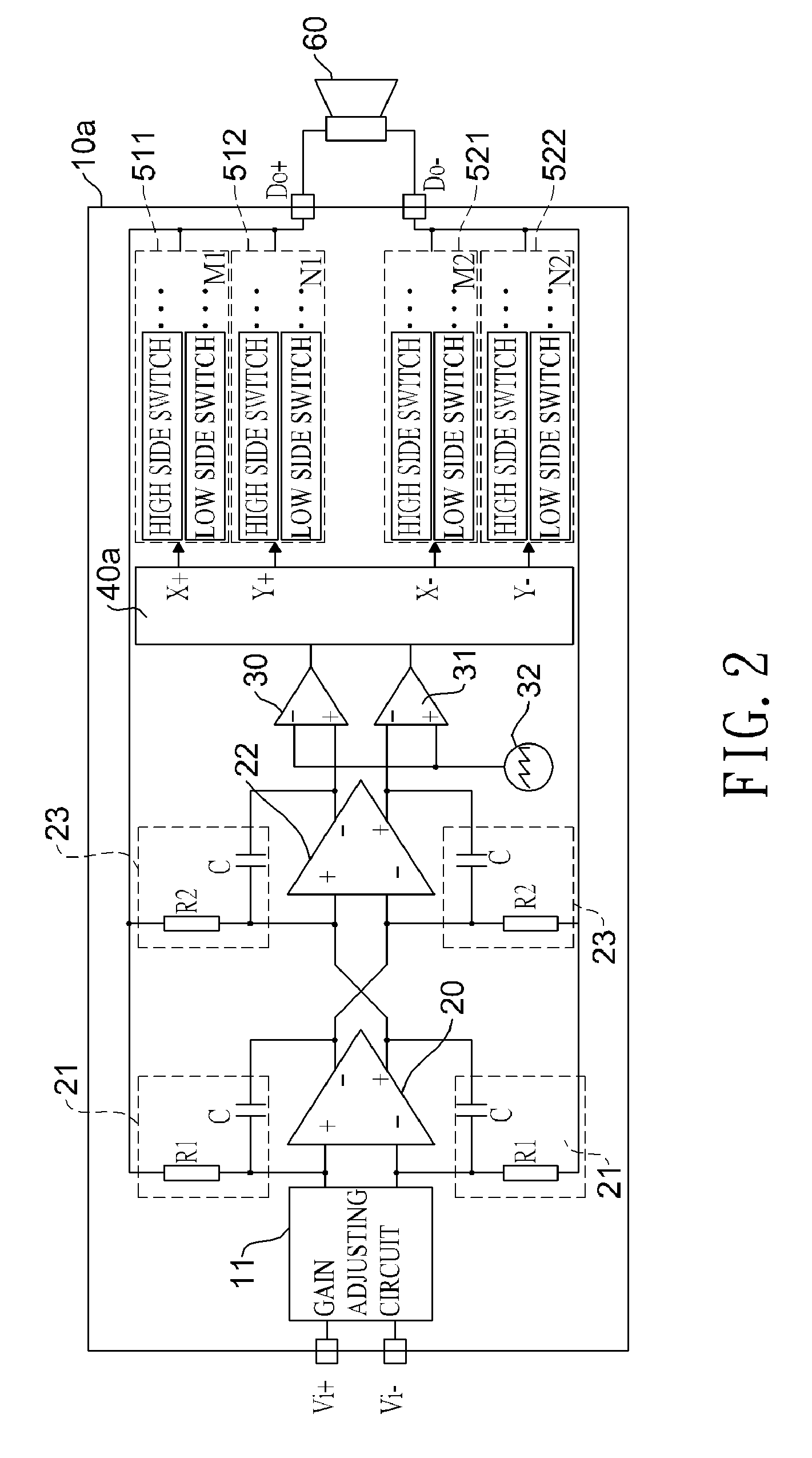 Class-D amplifier with dual feedback loop