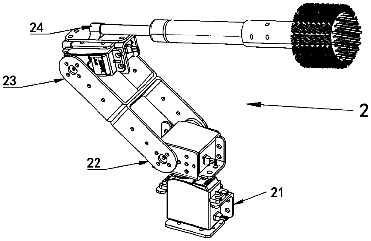 Intelligent squatting pan cleaning device and method