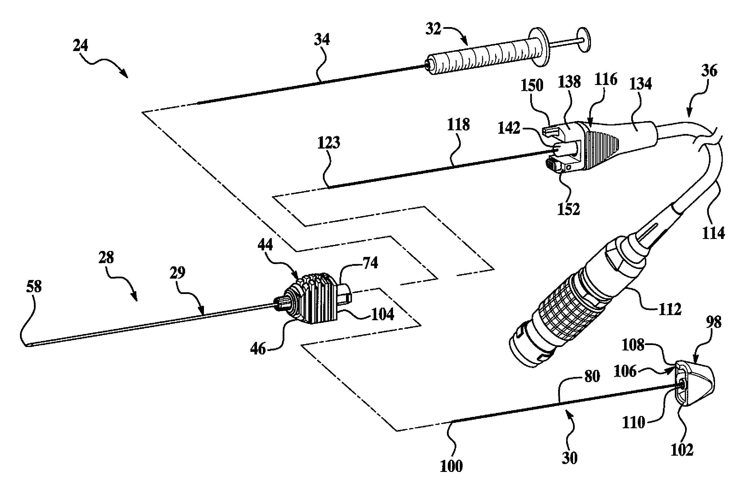 Bipolar cannula for use with an electrode assembly having a separate supply electrode