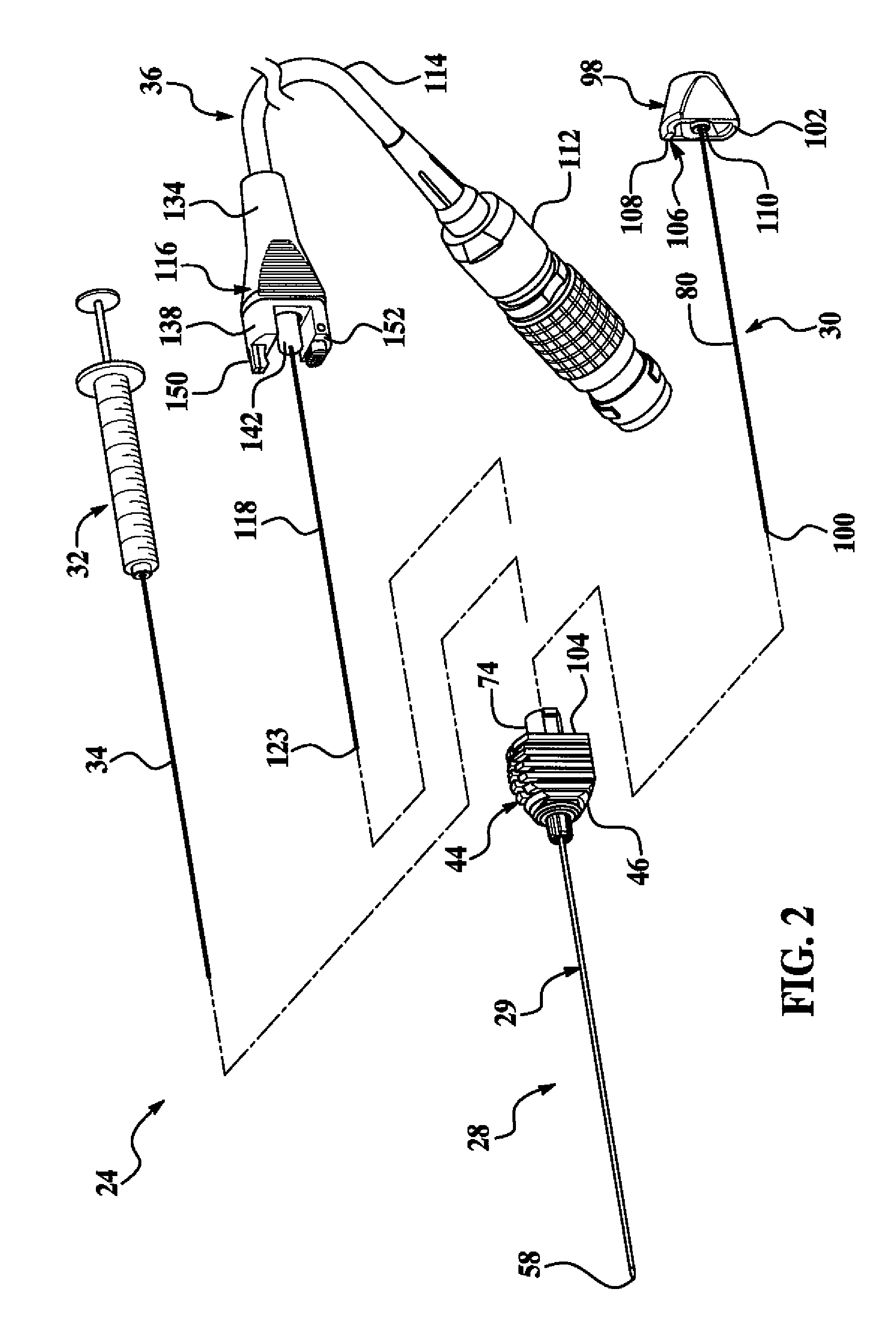 Bipolar cannula for use with an electrode assembly having a separate supply electrode