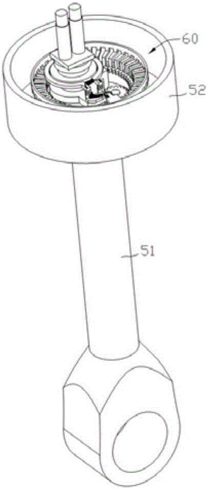 Robot provided with rotation actuation tail end