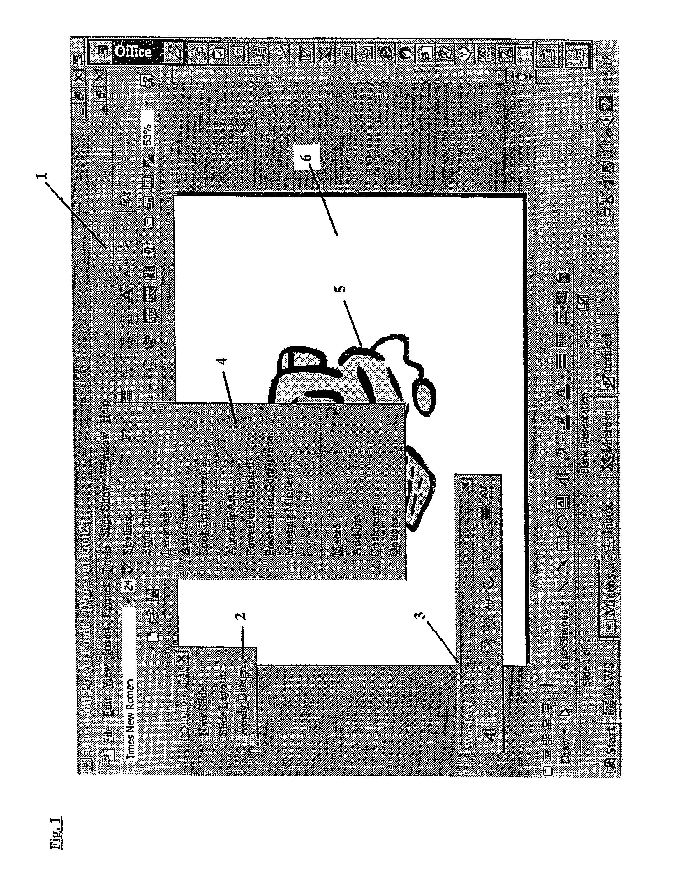 Display method for multiple layered screens