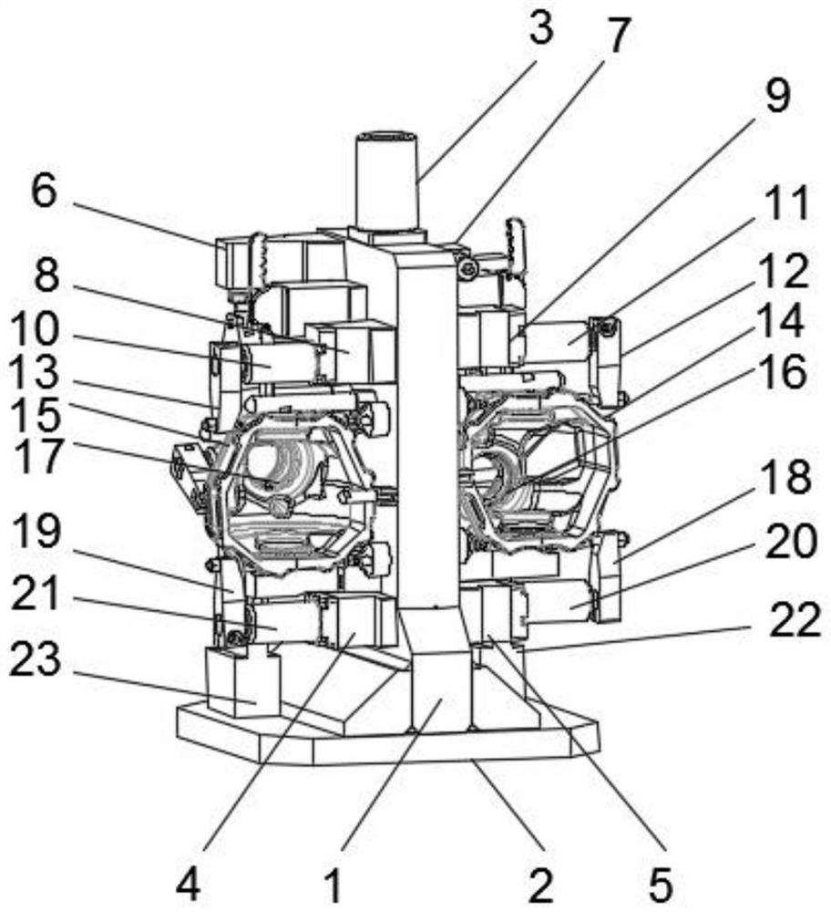 Hydraulic dual-station clamp and working method thereof