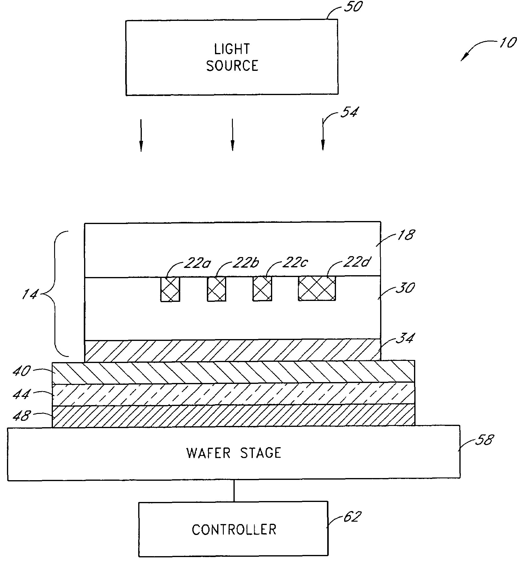 Photolithographic systems and methods for producing sub-diffraction-limited features