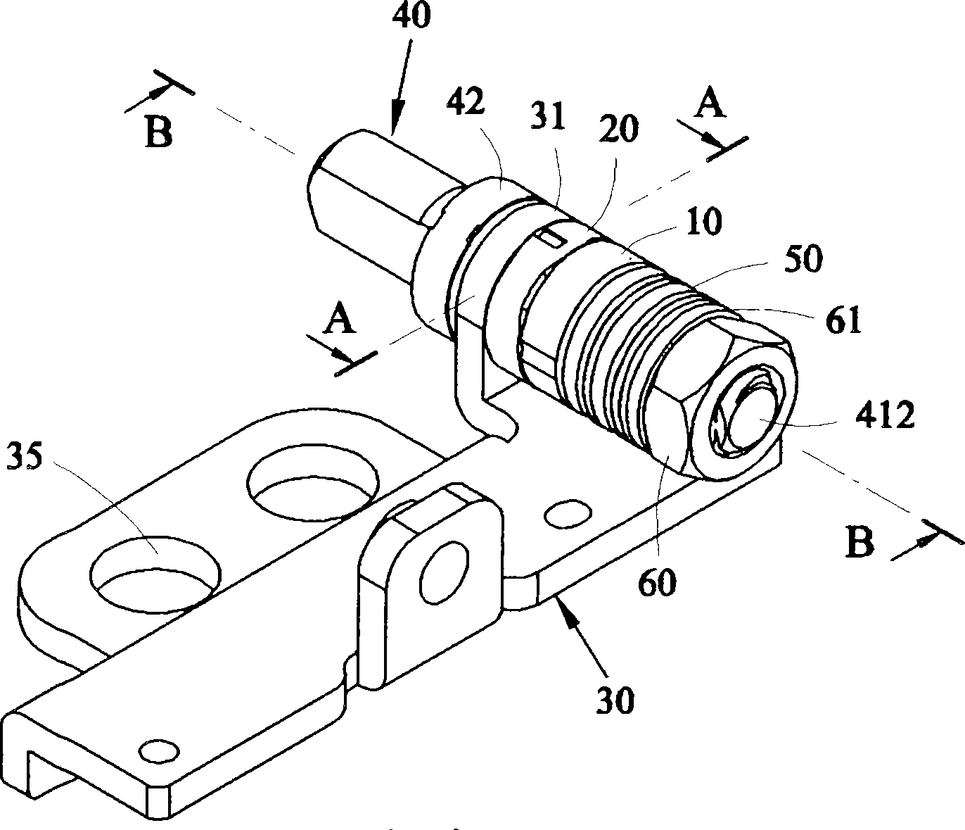 Pivot device capable of being rightly assembled