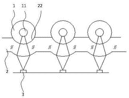 Coupling structure of optical fiber array and PD array