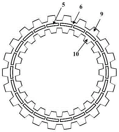 Magnetic isolation squirrel cage outer rotor structure of a stator permanent magnet double rotor motor