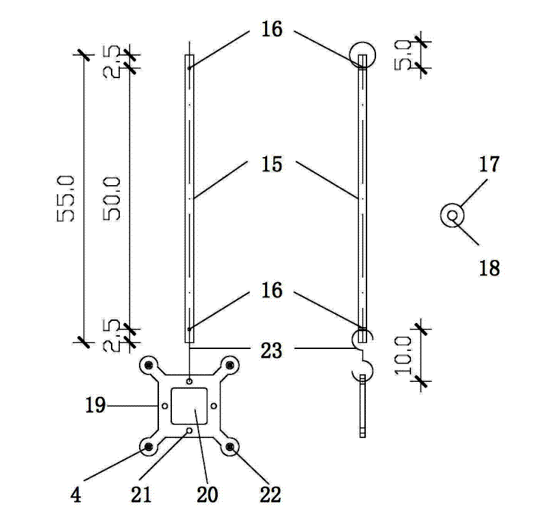 Power transmission line wind tunnel test system and method applied to typhoon field