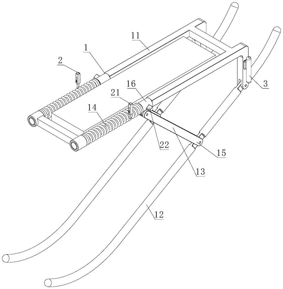 Unmanned aerial vehicle undercarriage and anti-falling energy storage method