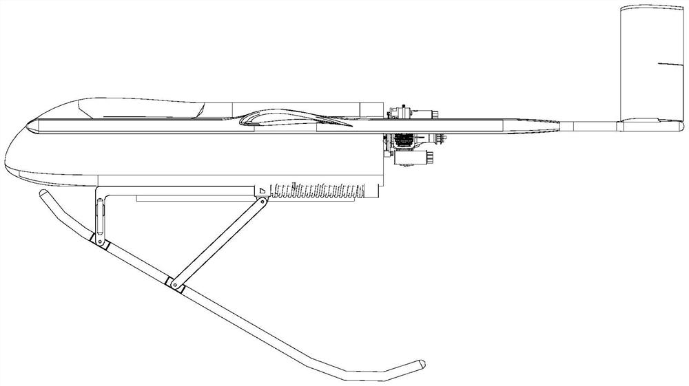 Unmanned aerial vehicle undercarriage and anti-falling energy storage method