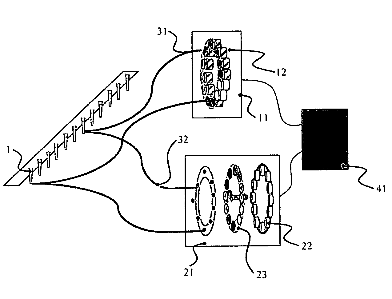 Apparatus for emitting and detecting light in a nucleic acid amplification reaction