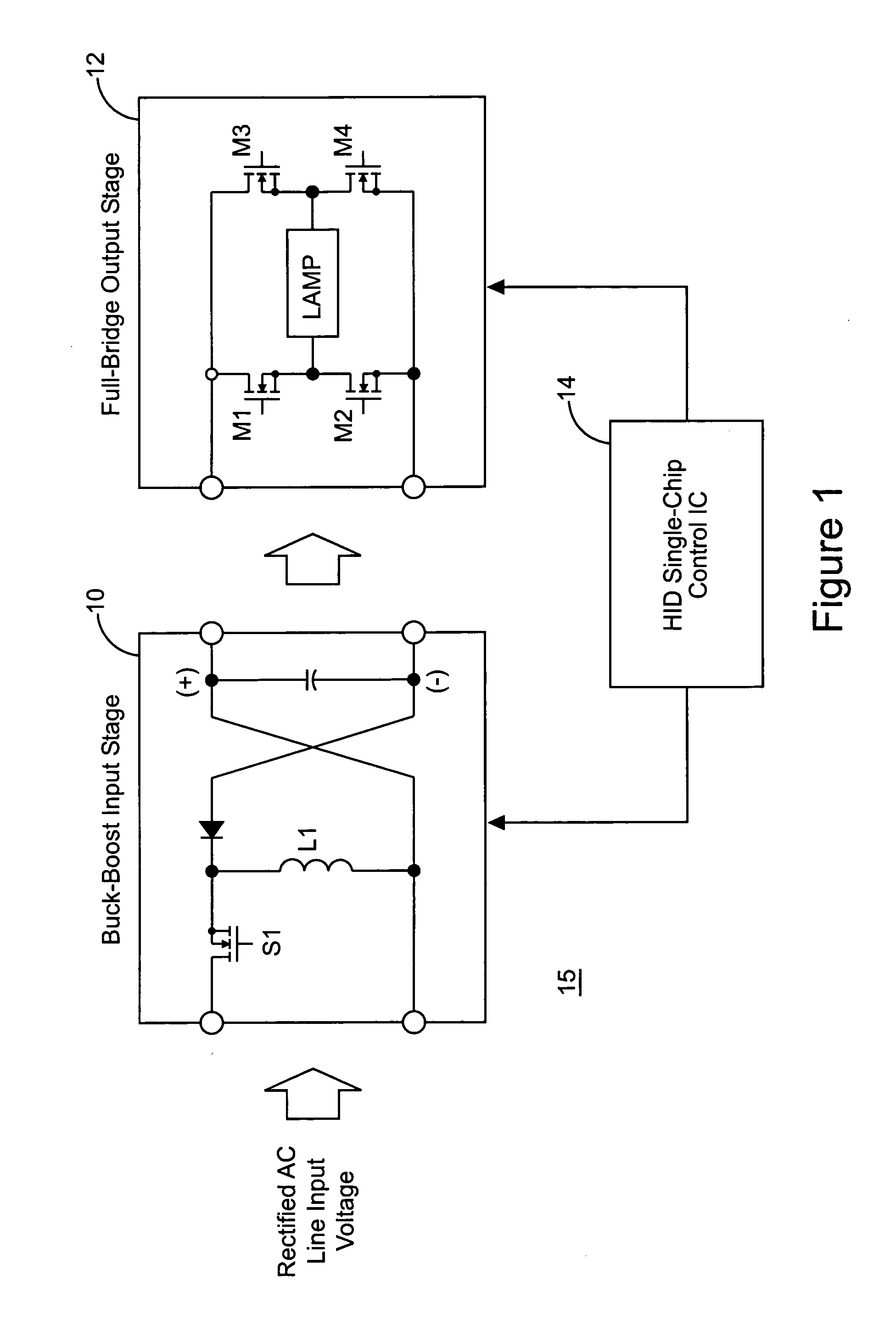 High intensity discharge lamp ballast circuit