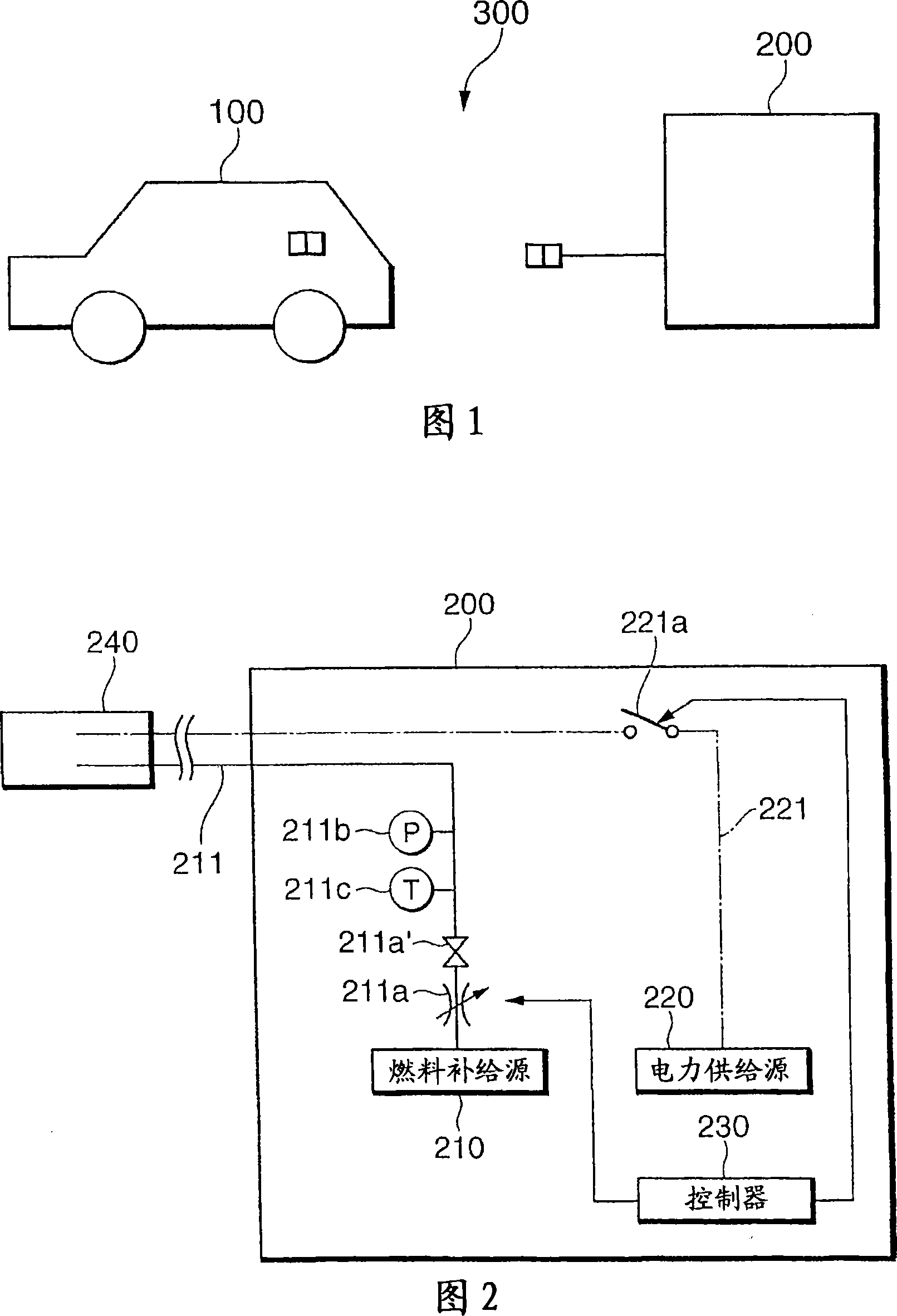 Fuel resupply facility, fuel resupply device, and method for resupplying fuel