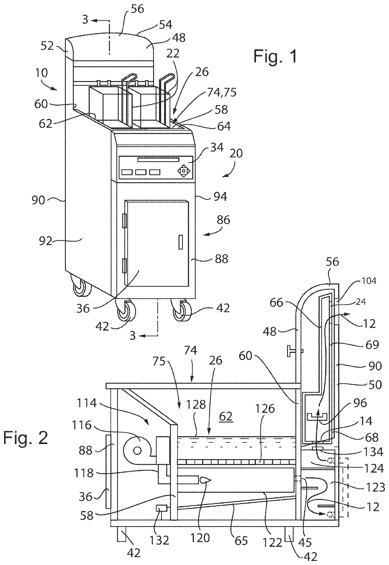 Flue assembly and splash back panel for a cooking appliance