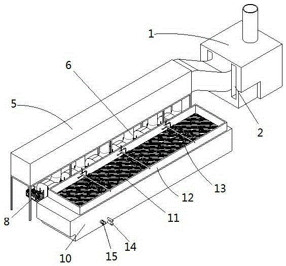 Combined hot-wind continuous drying equipment