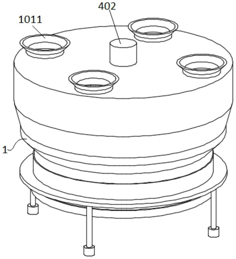 Scotching device for towel or bath towel processing